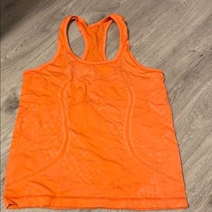 Orange lululemon tank